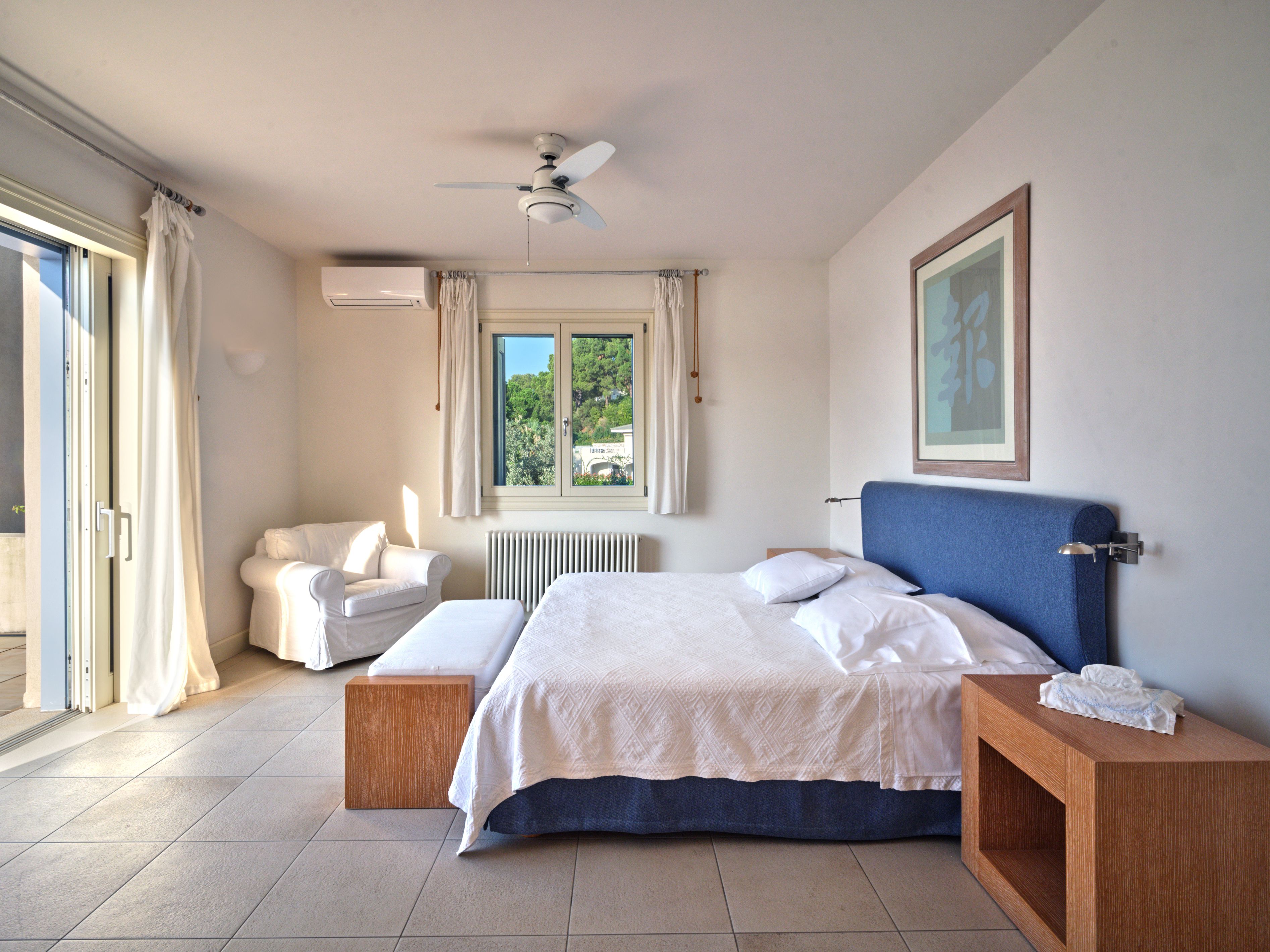 The top-floor master bedroom