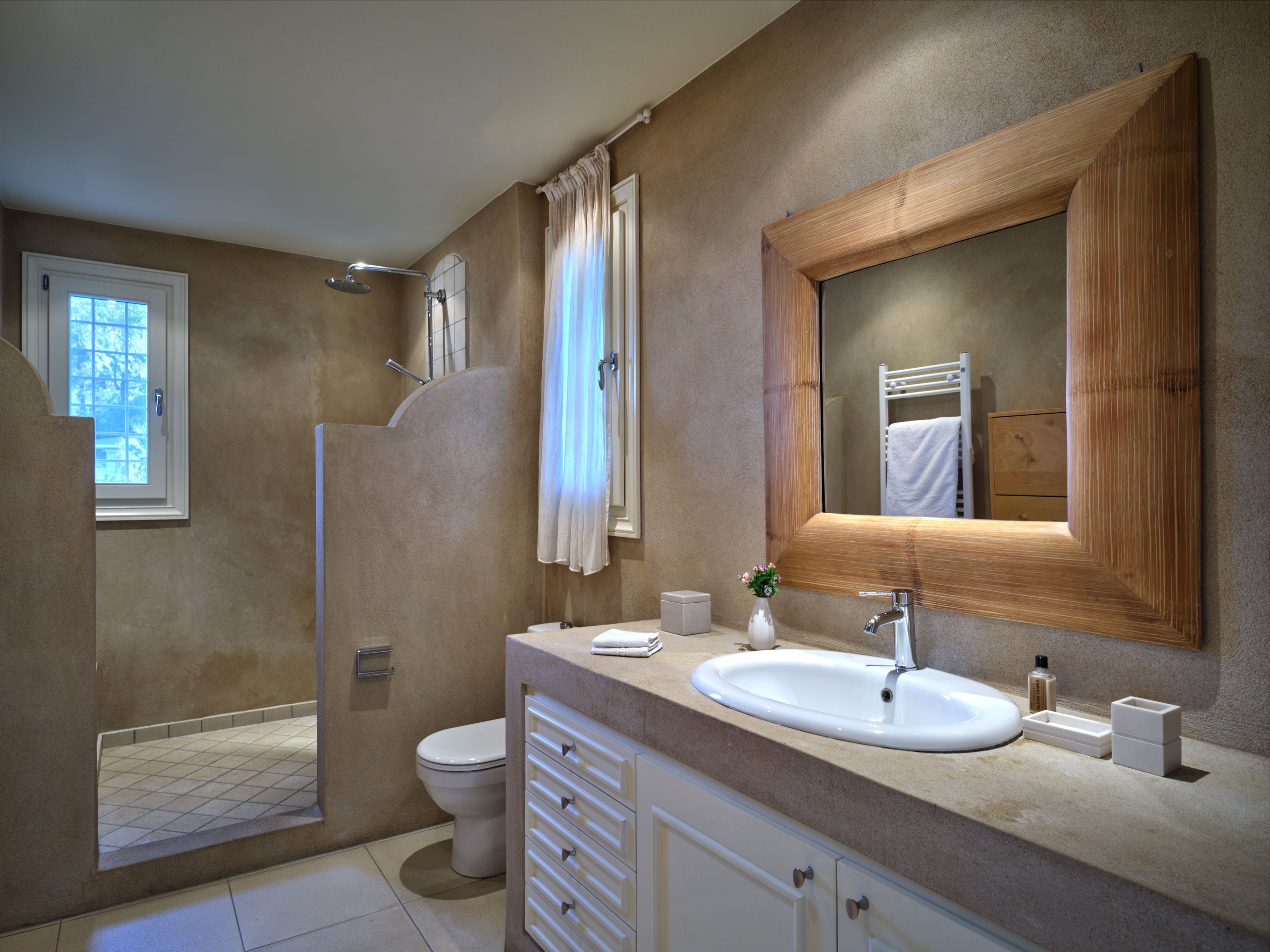 The master bathroom